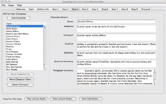 Snowflake Pro Software Advanced Fiction Writing