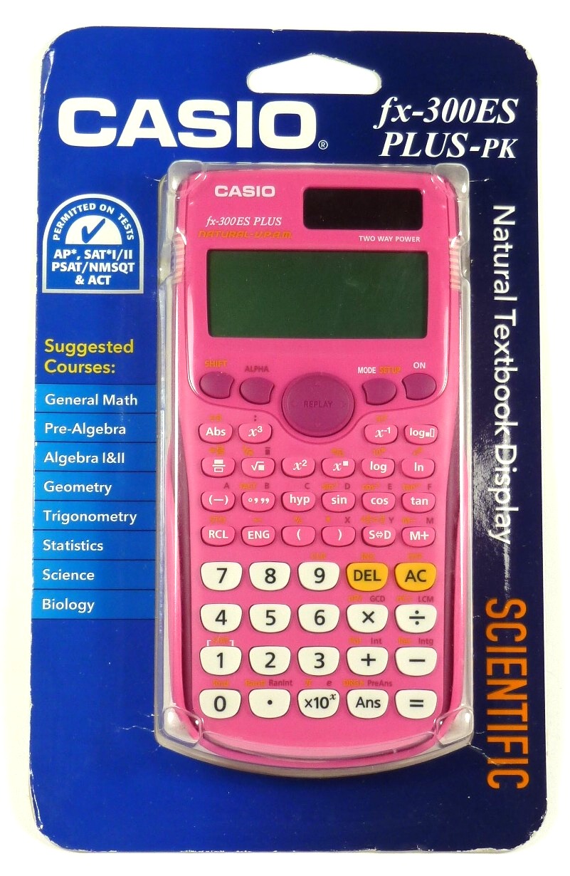 CASIO FX-300ES FX-300ESPLUS-PK Fraction & Scientific Calculator (Pink