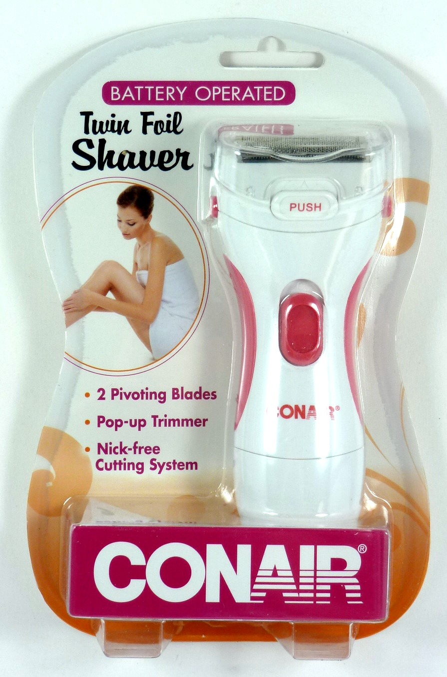 CONAIR LWD1 Ladies Wet/Dry Battery Shaver, Rinsable head for easy