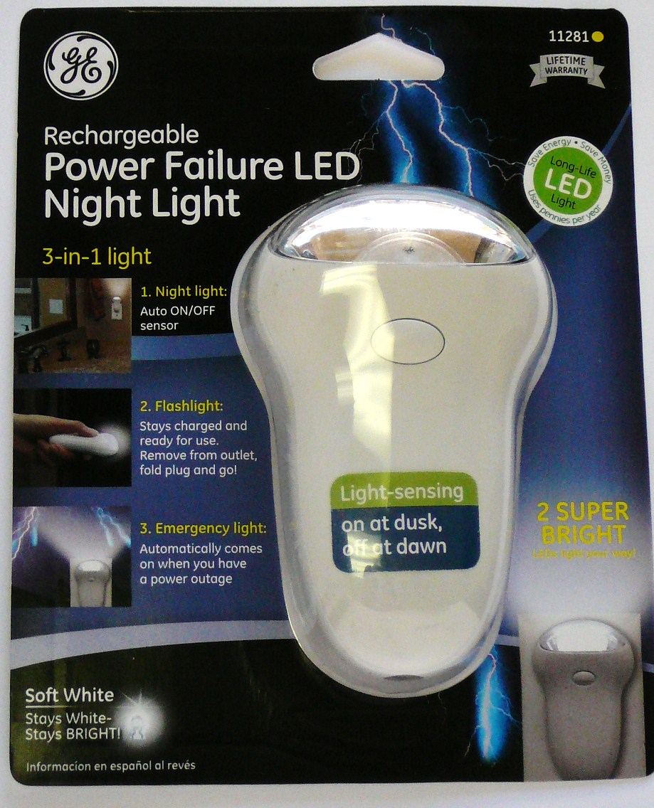GE 11281 LED Power Failure Emergency Flash/Night Light