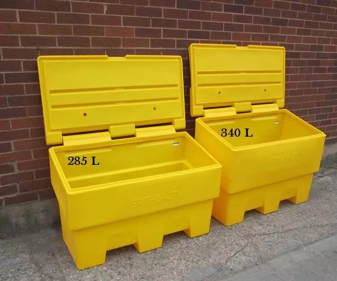 400litre Yellow Grit & Salt Bin Outdoor Storage Bin Advancedscape