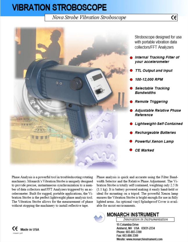MONARCH INSTRUMENT Vibration Strobe Advance Siam Tech Co., Ltd.