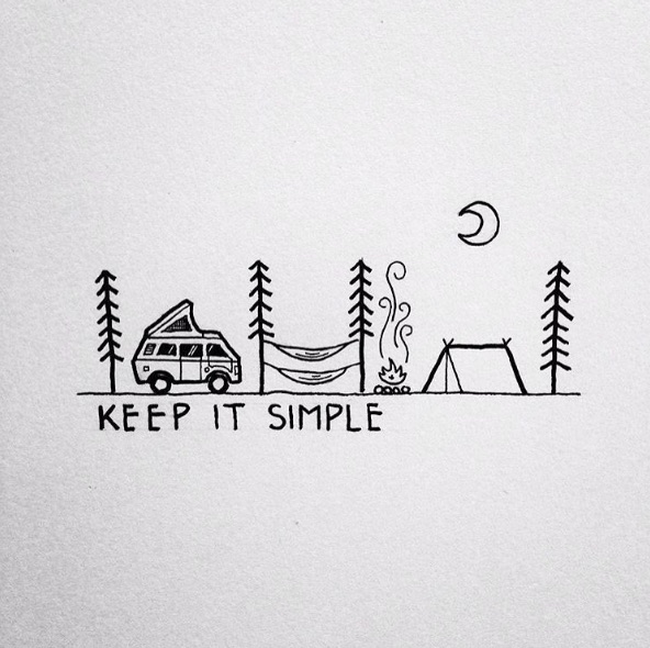 Simple Yet Sweet Camping Illustrations by David Rollyn Adventures of Yoo