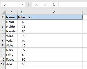 Rumus Excel IF Bertingkat dan Sederhana Lengkap dengan Contohnya