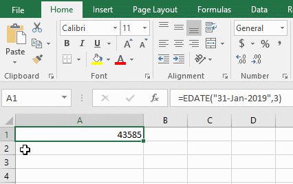 Fungsi EDATE | Rumus Excel Menghitung Tanggal Jatuh Tempo