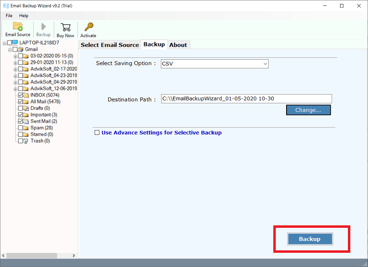 Saving emails to flash drive via kiwi for gmail hromdw