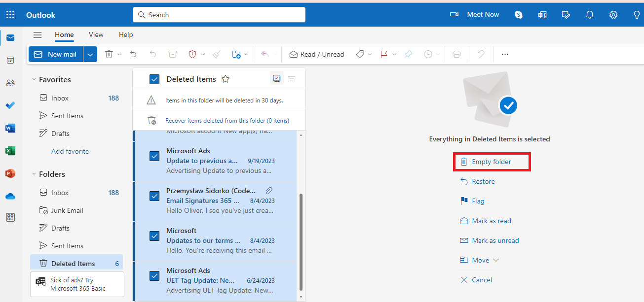 How to Fix Deleted Emails But Storage Still Full in Hotmail?
