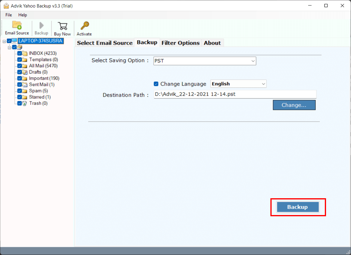 Yahoo Mail Backup Tool to Download Yahoo Emails to Computer