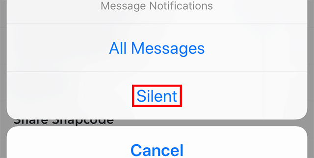 Snapchat Here's How to Turn Off Message Notifications for a Chat
