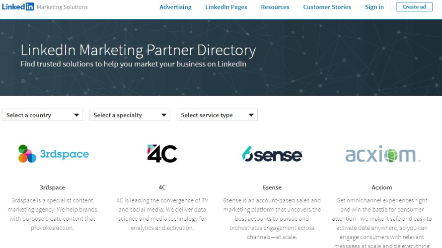 Famous Linkedin Marketing Partner Program References