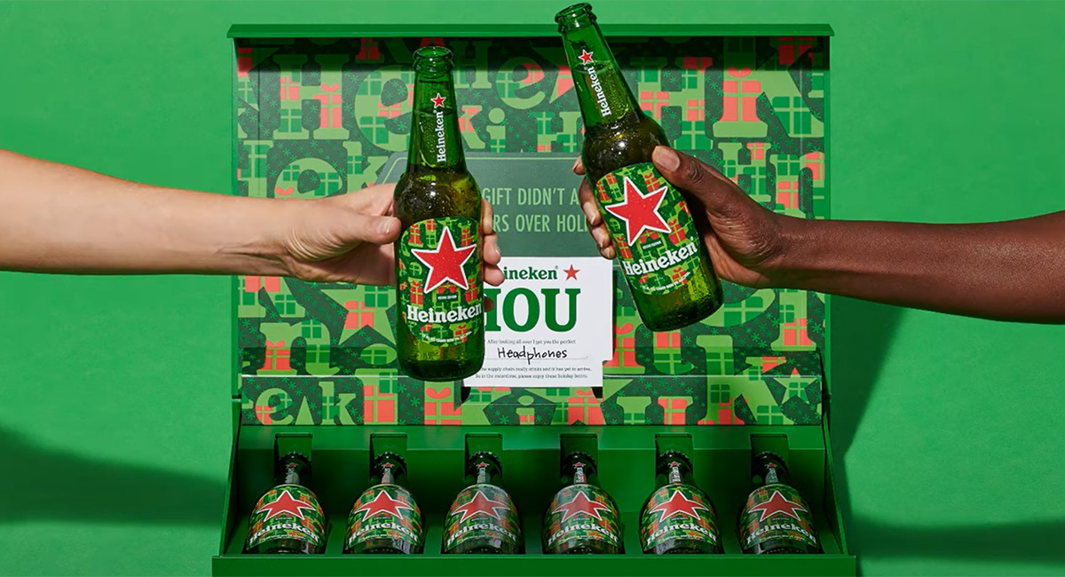 Heineken 2022 Christmas Bottle Heineken Beats Christmas Supply Shortfall With Free Beer