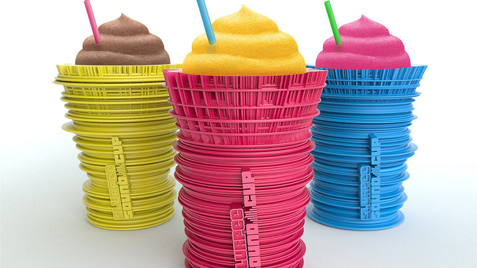 How Slurpee Made Real 3D Cups From the Soundwaves of Its Radio Ads