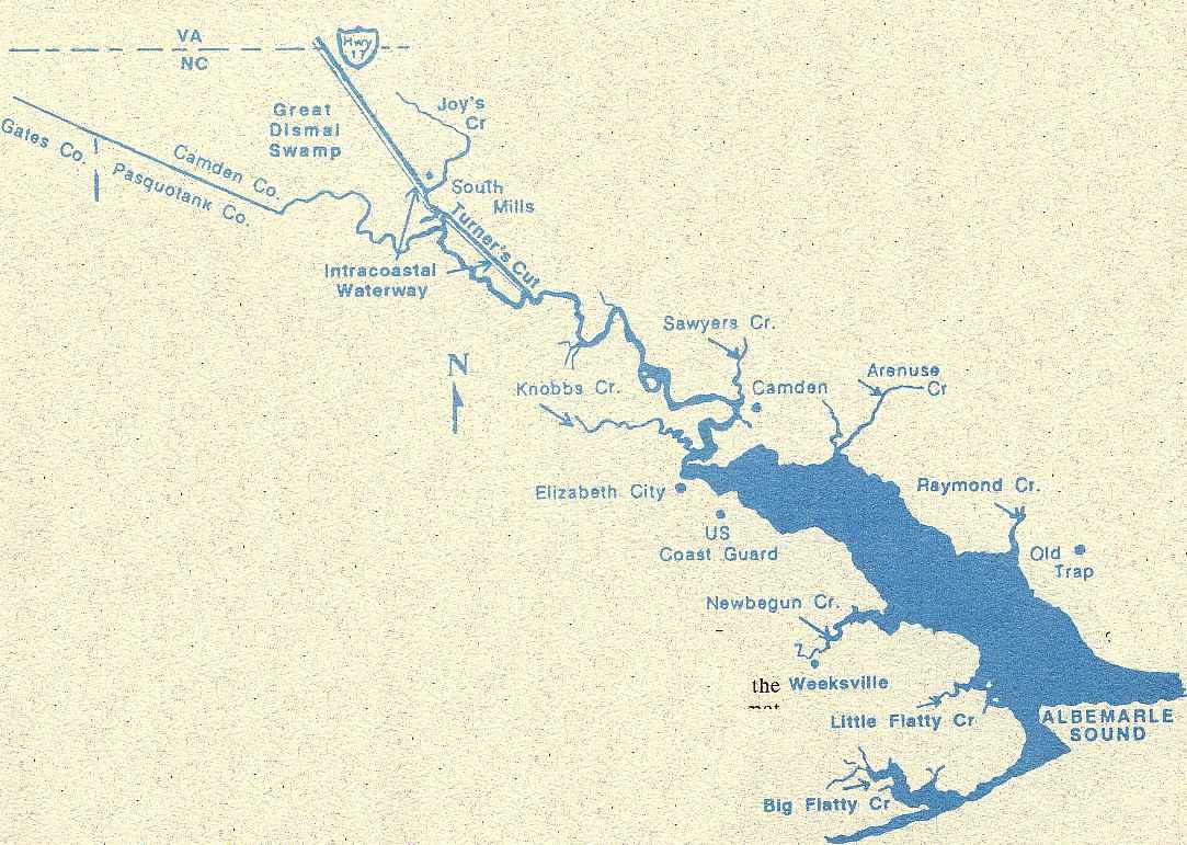 The Pasquotank River Map