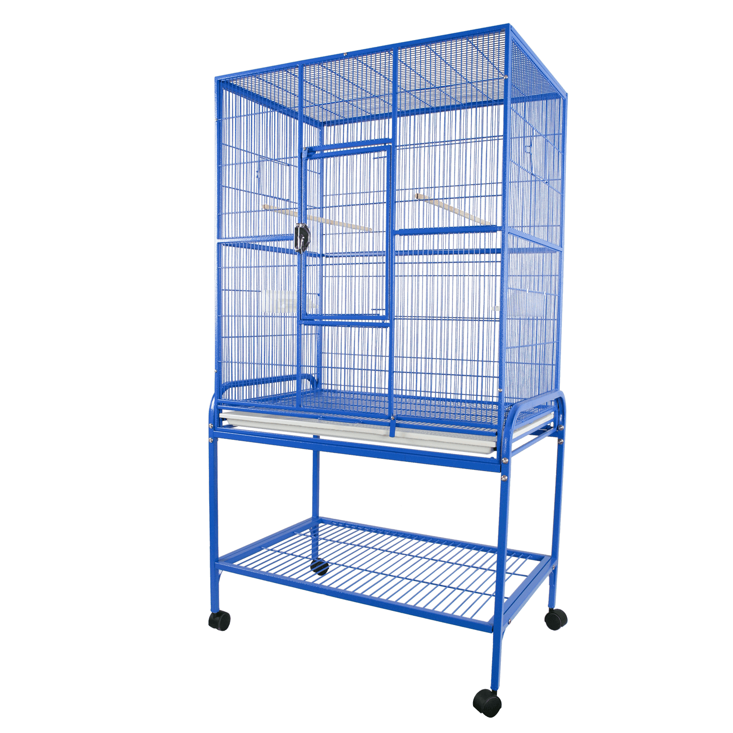 13221 Blue 32"x21"x63" Flight Cage & Stand
