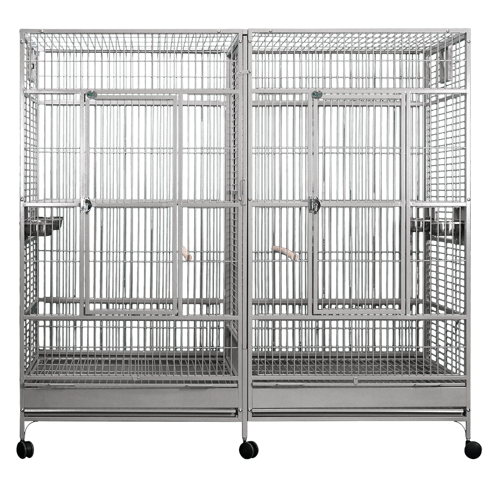 8040FL Platinum 80"x40"x74" Double Macaw Cage with Divider