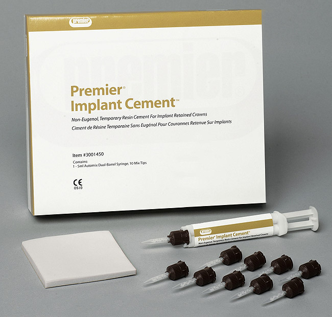 Premier Dental Products Offers Instruments and Cement Designed for Implants