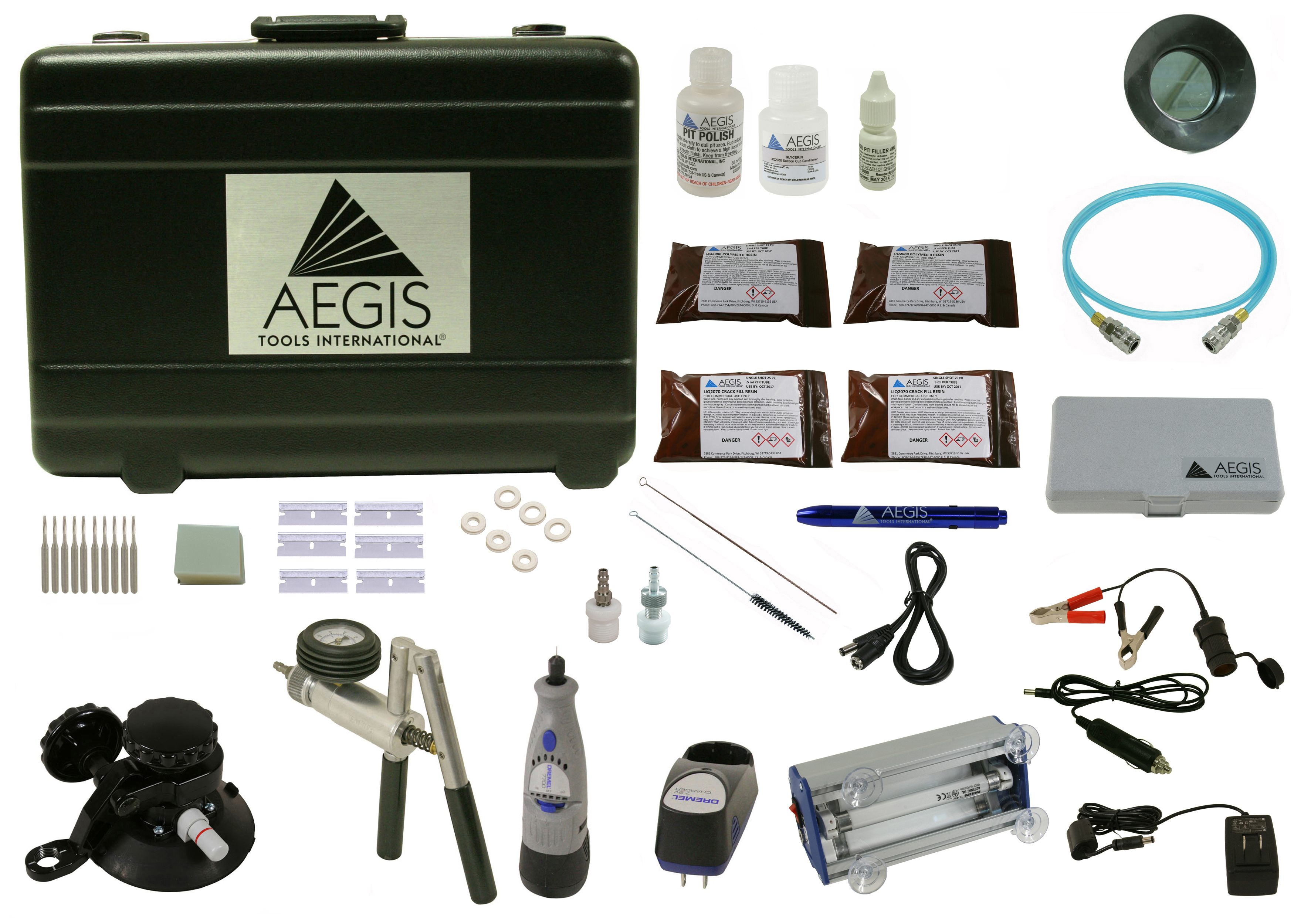 AEGIS STANDARD Windshield Repair Kit AEGIS TOOLS INTERNATIONAL, INC.®