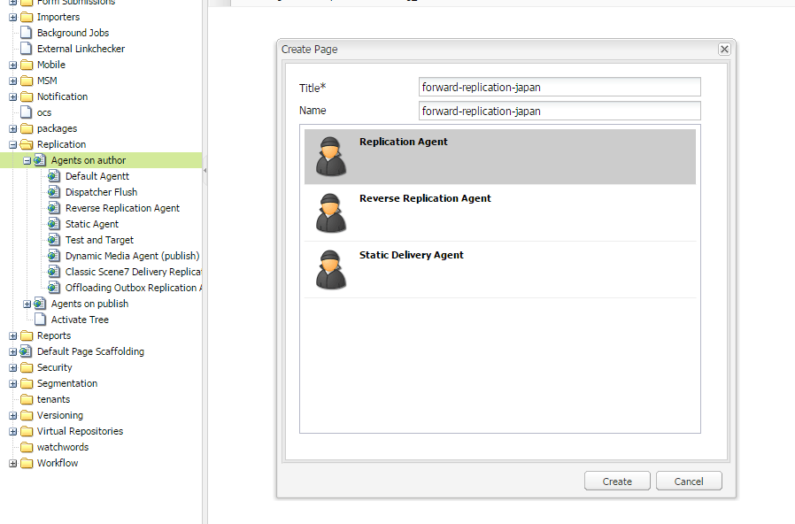 create a forward replication agent in aem AEM CQ5 Tutorials
