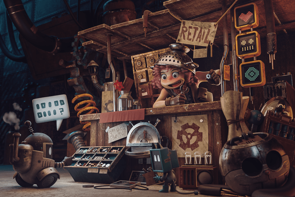 THE JUNK SHOP WORKFLOW ENG BLENDER AENDOM