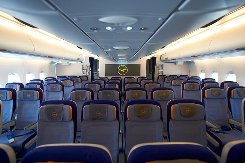 Airbus A380 800 Lufthansa Oberdeck Economy