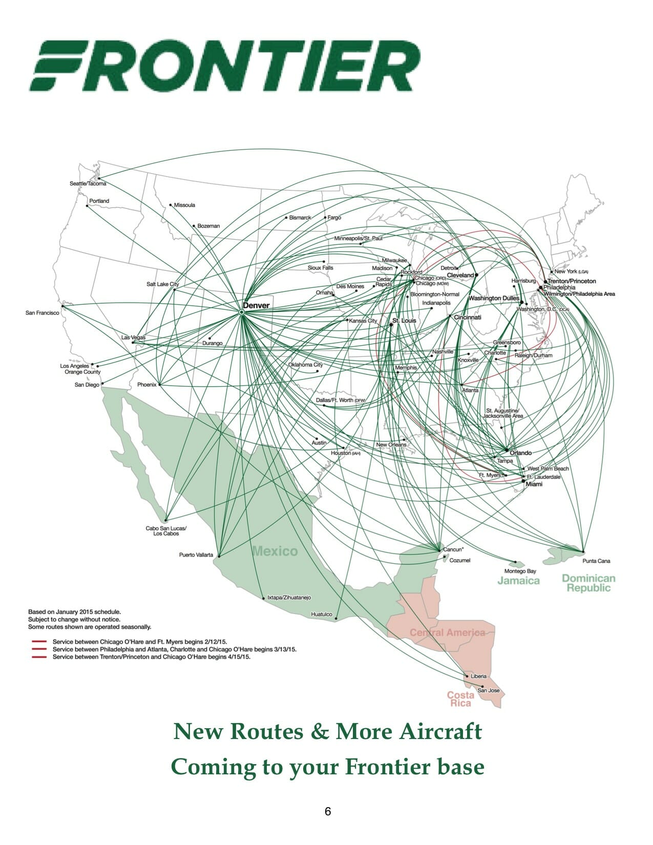Frontier Airlines Route Map Examples and Forms