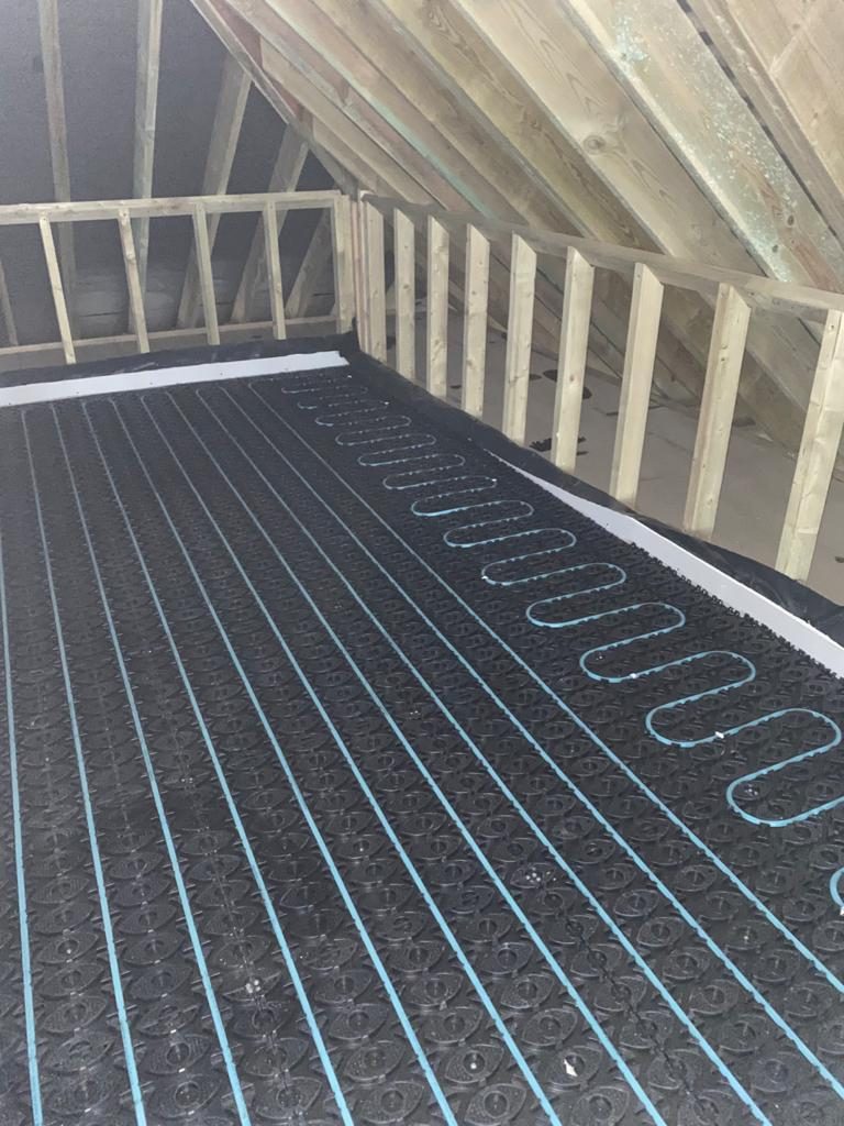 FIRST FLOOR UNDERFLOOR HEATING SYSTEM INSTALLED AES Limited