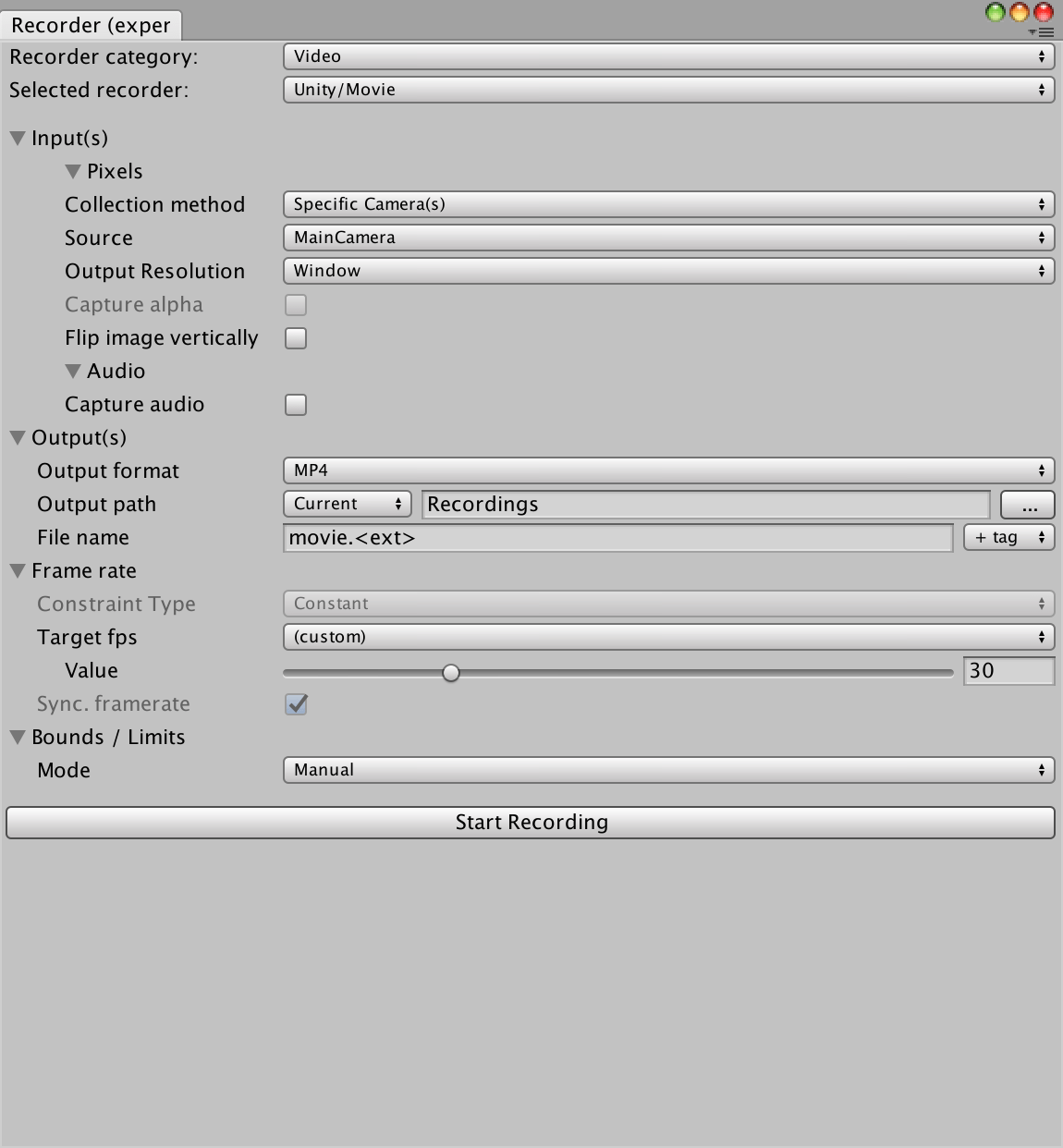 Recording Video in Unity