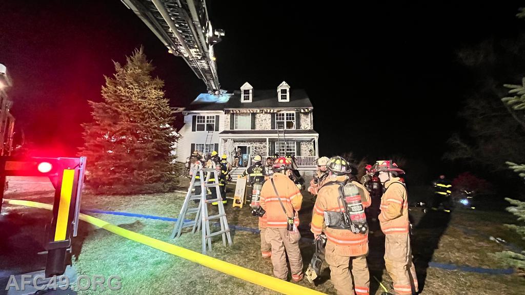 Crews Assisted on a Two Alarm Fire in Earl TWP Amity Fire Rescue