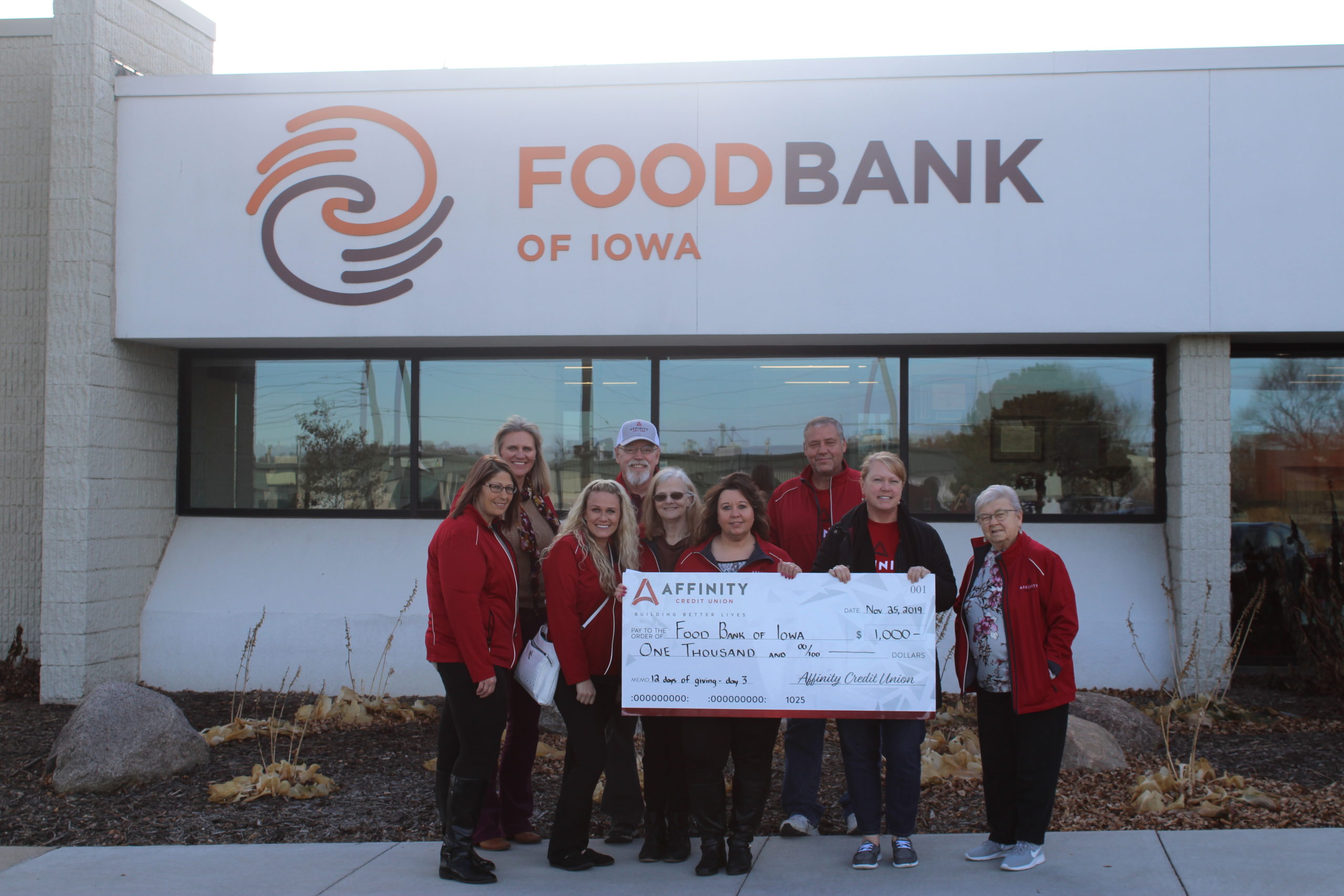 Food Bank of Iowa Affinity Credit Union Affinity Credit Union