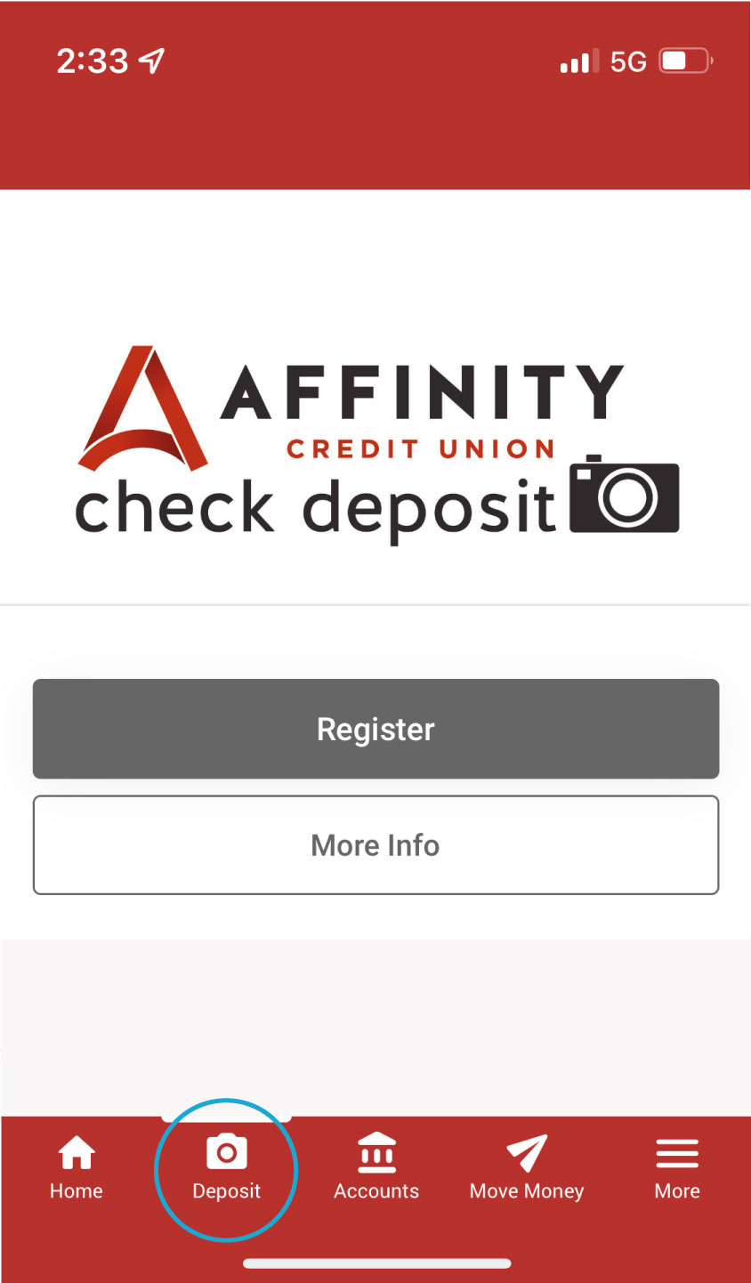 Mobile Check Deposit Affinity Credit Union Affinity Credit Union