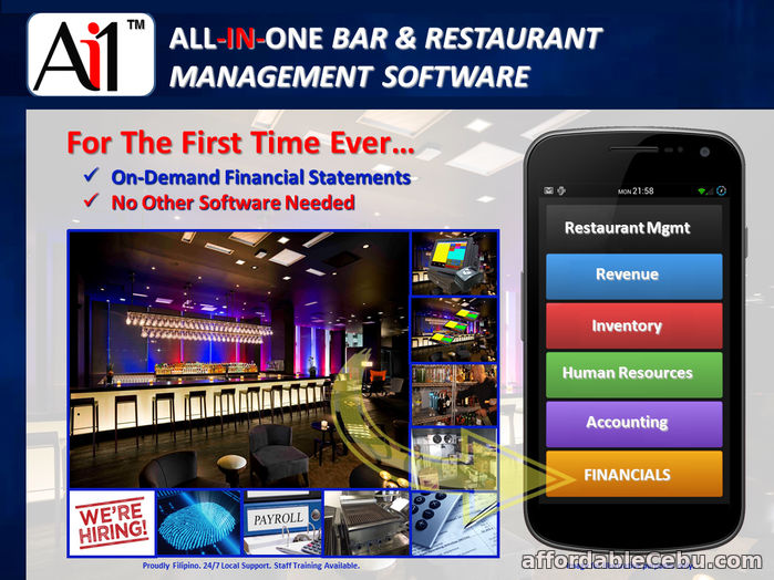 Bar and Restaurant Management Software System For Sale Outside Cebu