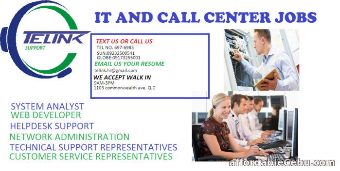 it and call center job hiring Offer Outside Cebu Cebu