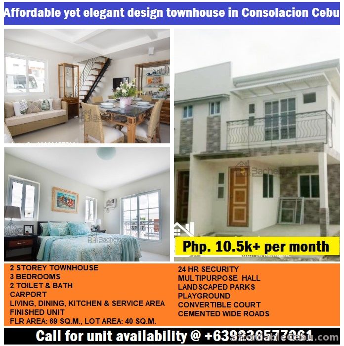 Own a 3 bedroom townhouse in Grand Terrace Heights Sub Consolacion. For