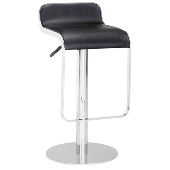 Equino Chrome Stool Black Bar Stools Rentals for Events