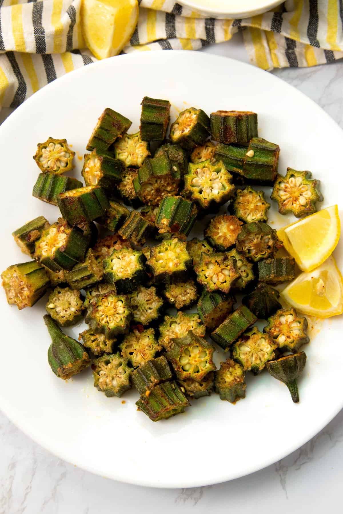 Oven Roasted Okra Immaculate Bites