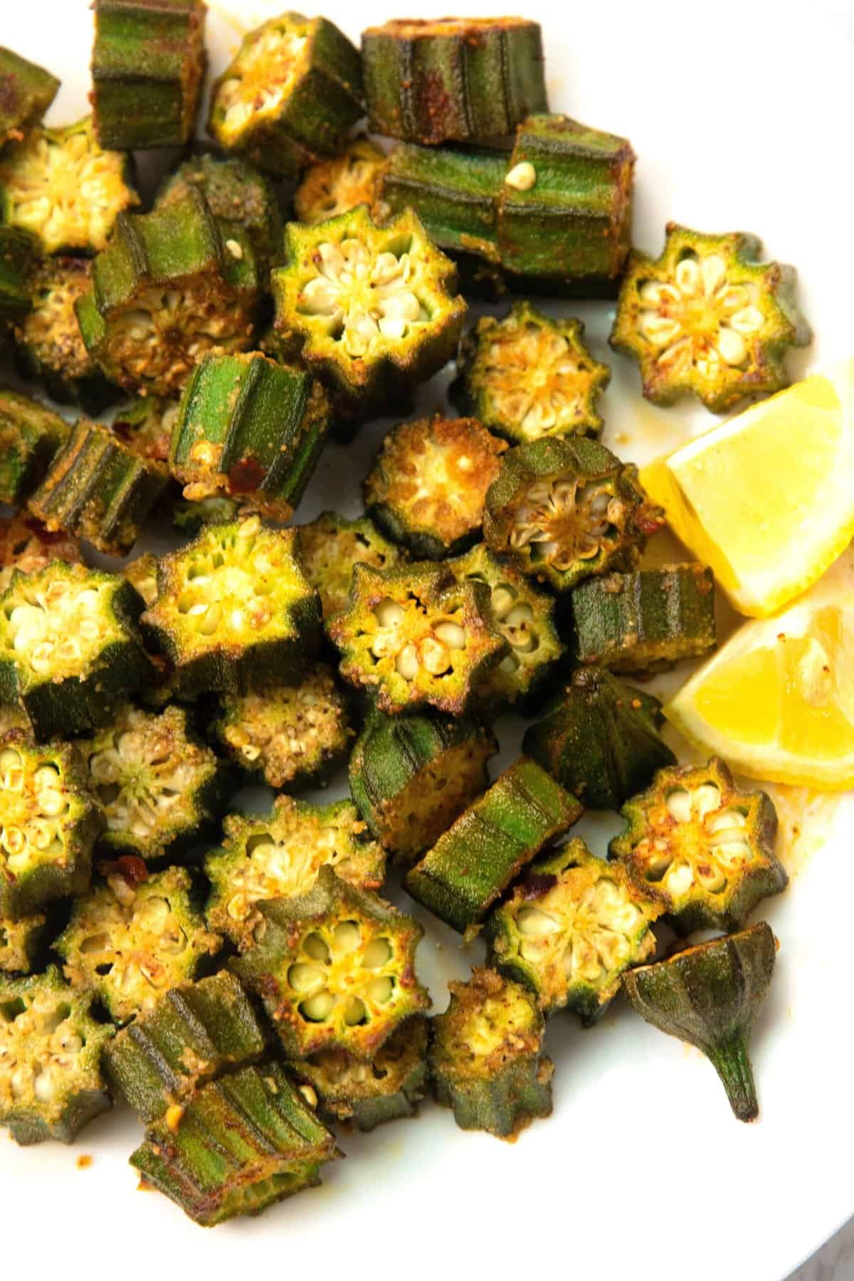 Oven Roasted Okra Immaculate Bites