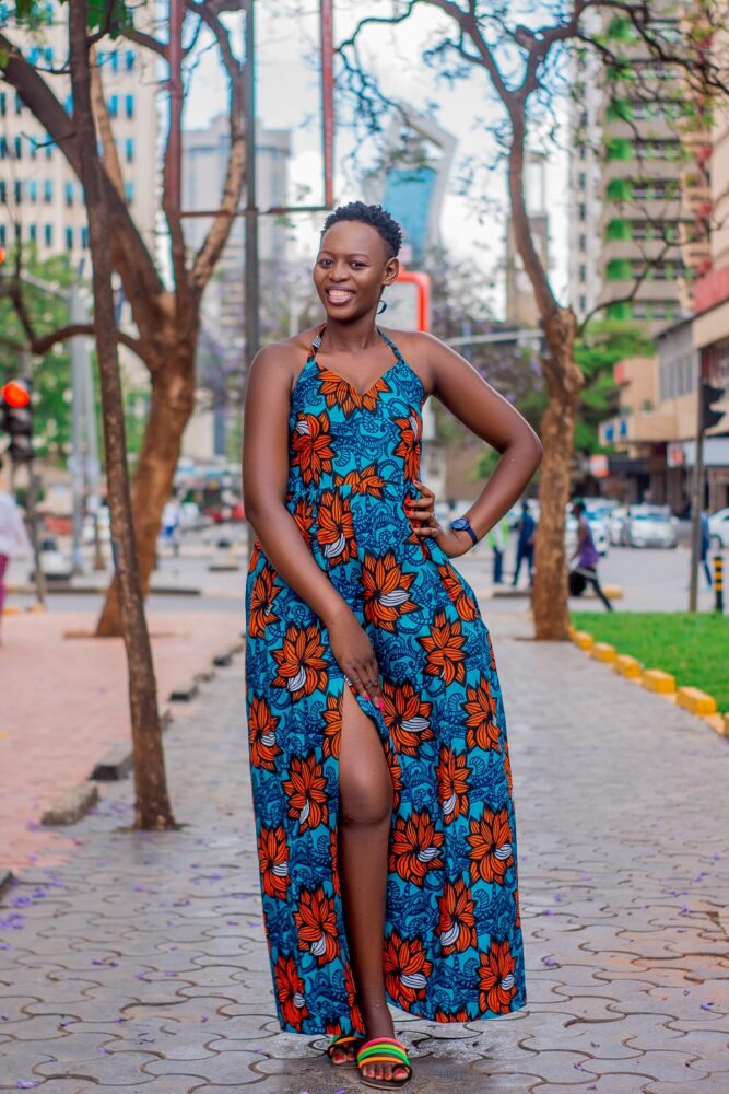 Maxi Dress (blue Kitenge) best african designs African Bravo Creative