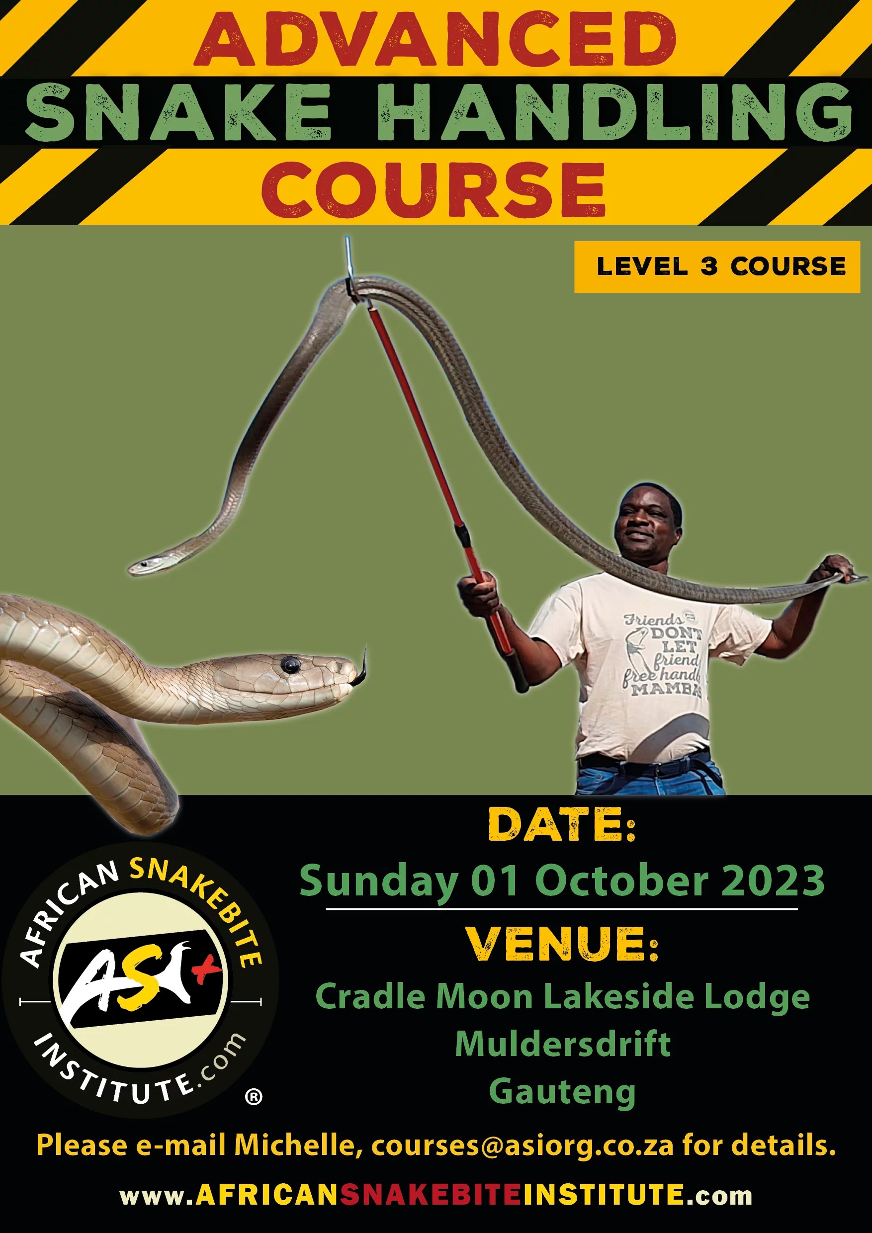 Advanced Venomous Snake Handling (Gauteng) 20231001