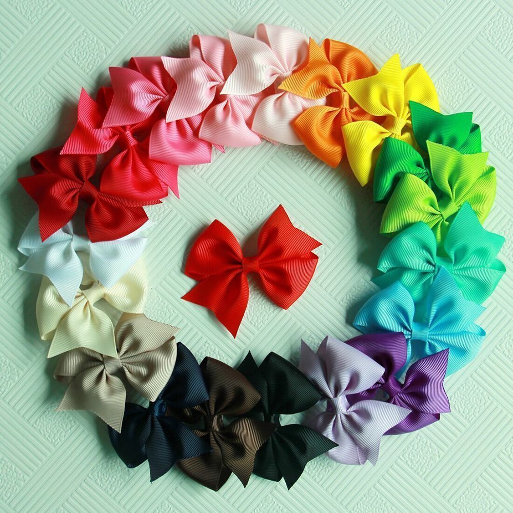 Amazon 20 Piece Set of 3" Hair Bows 4.88 Shipped