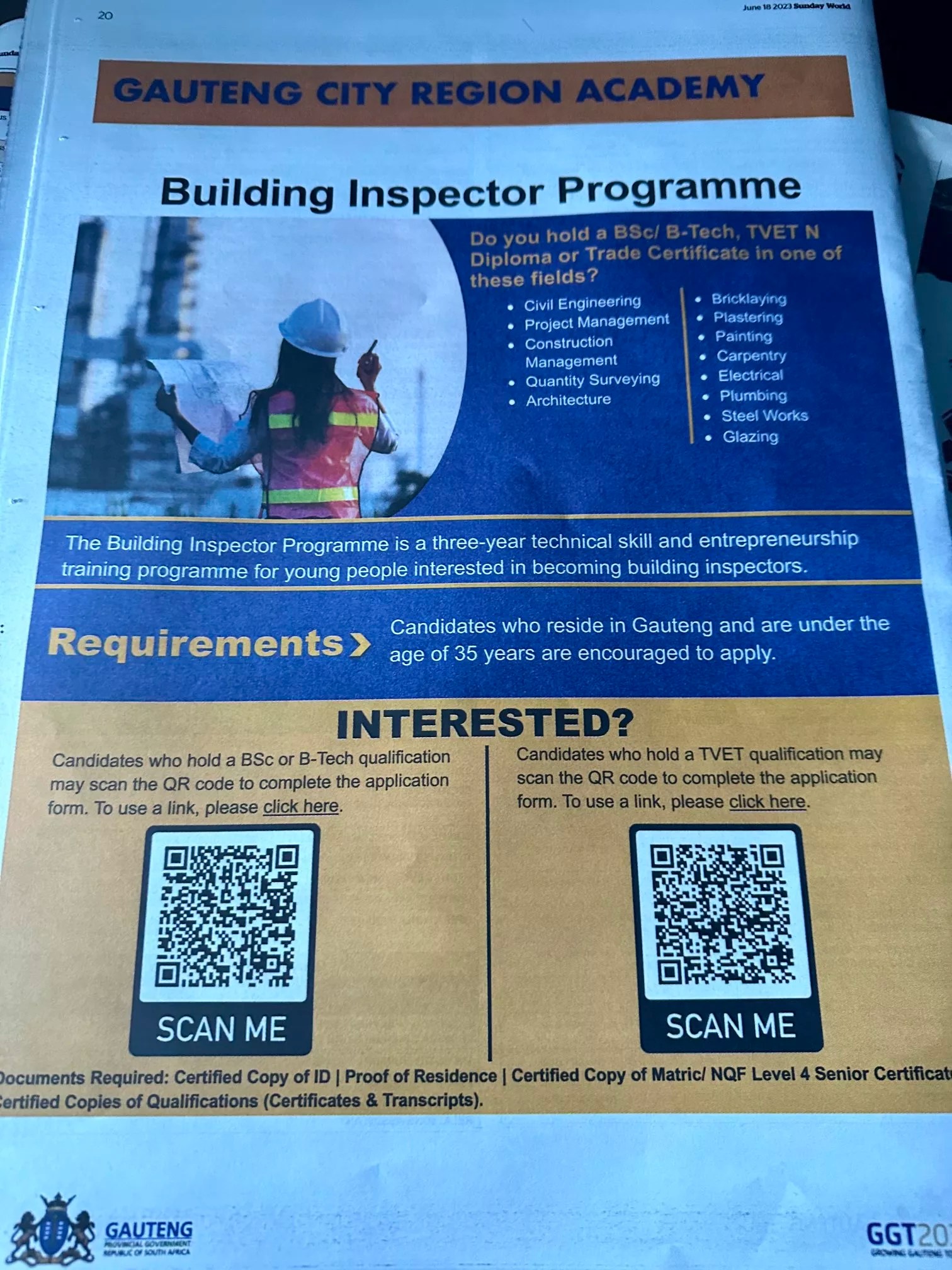 Gauteng Government Social Work Graduate Recruitment 2024 for Unemployed