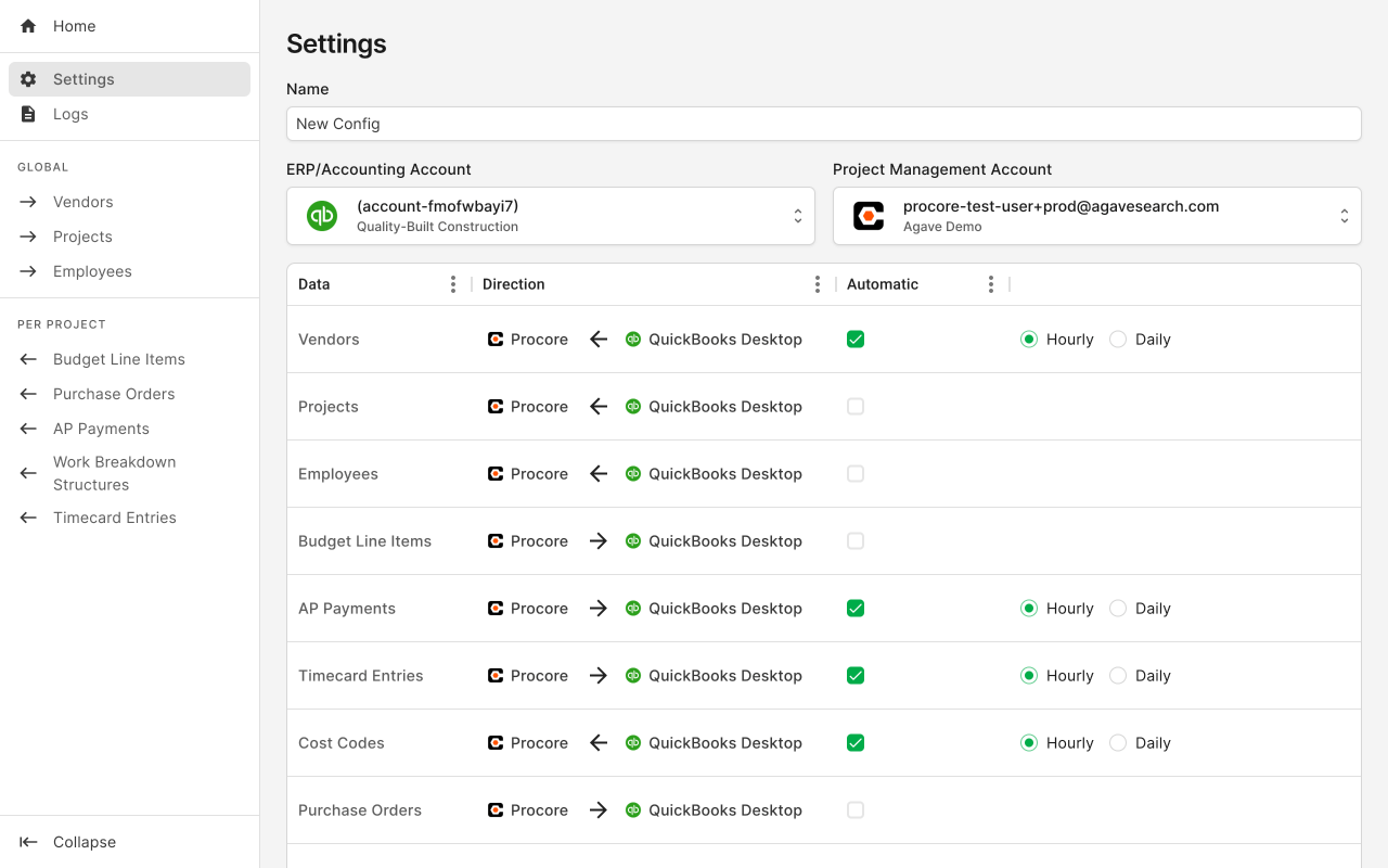 Keep Procore and QuickBooks Desktop in Sync with Agave Agave