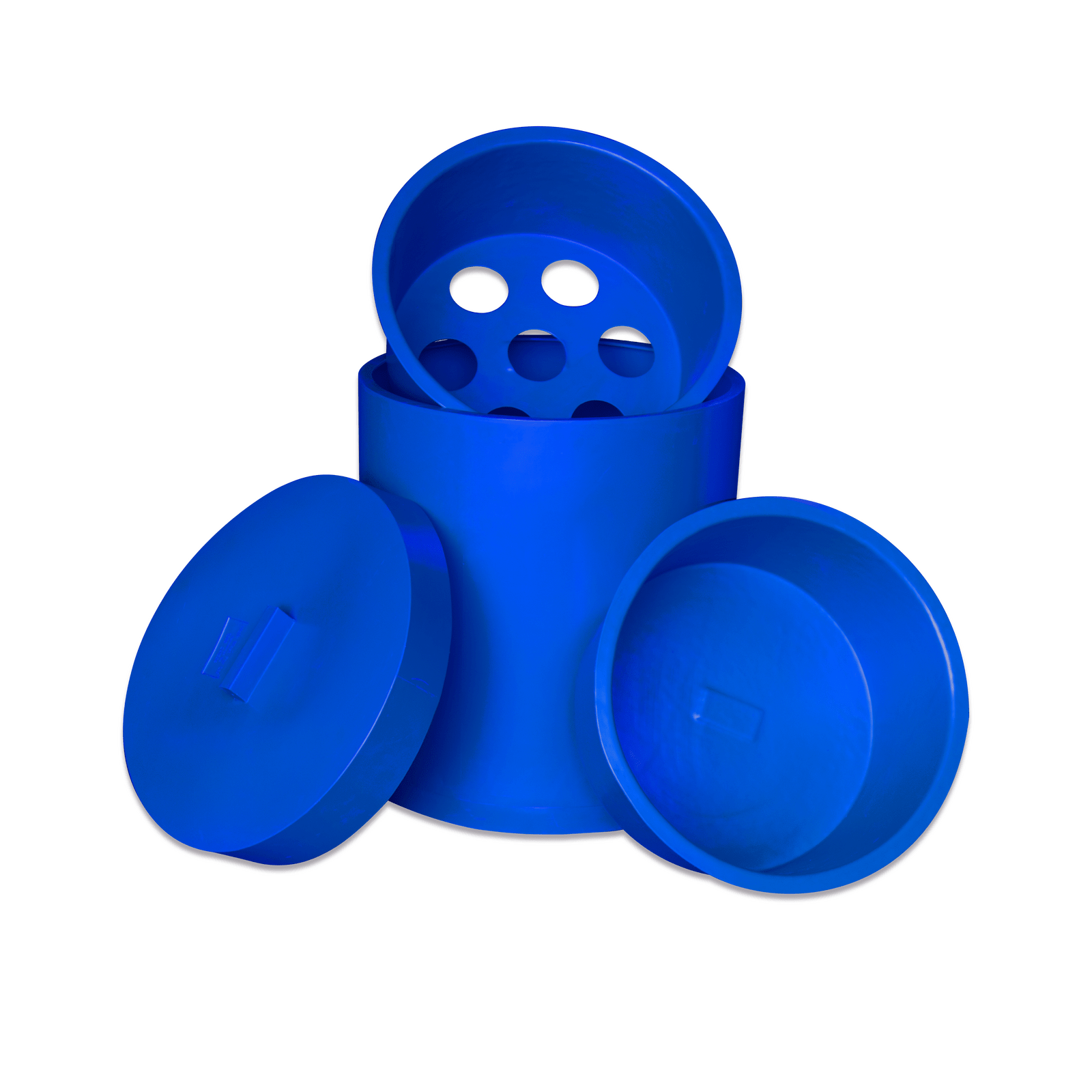 Grazer Feed Bin, Hay + Water Inserts + Lid Blue AgBoss Equine