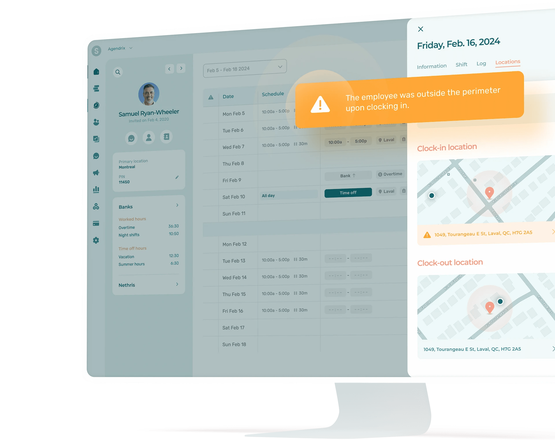 Mobile GPS time clock app