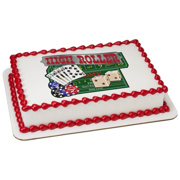 Birthday CakeHighRollerPhotoCakeEdibleImage629 Aggie's Bakery