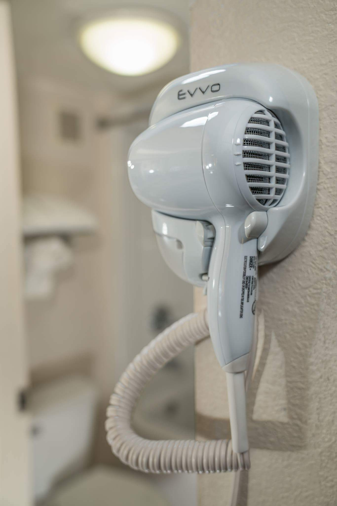 Hair Dryer With LED Night Light, 1600w, Wall Mount, White 4 per case