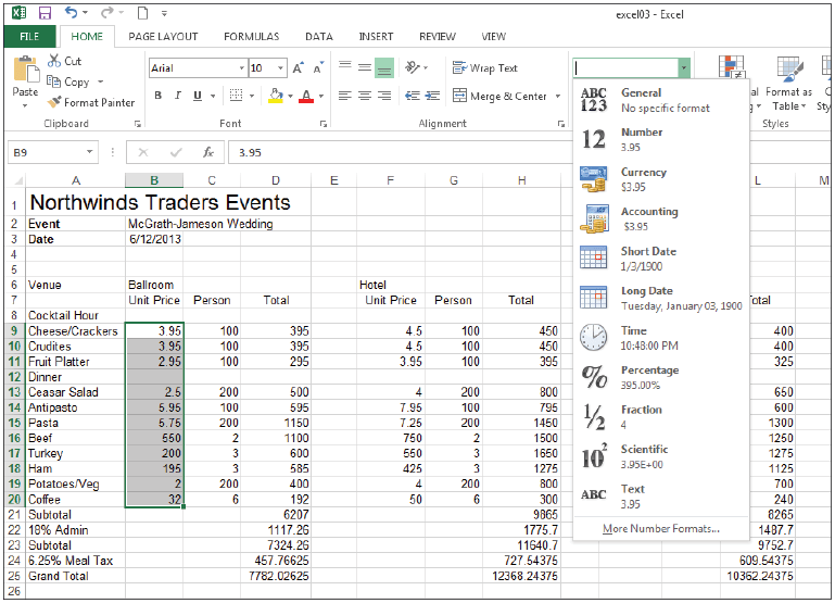 Excel Tutorial Changing Number Formats in Excel