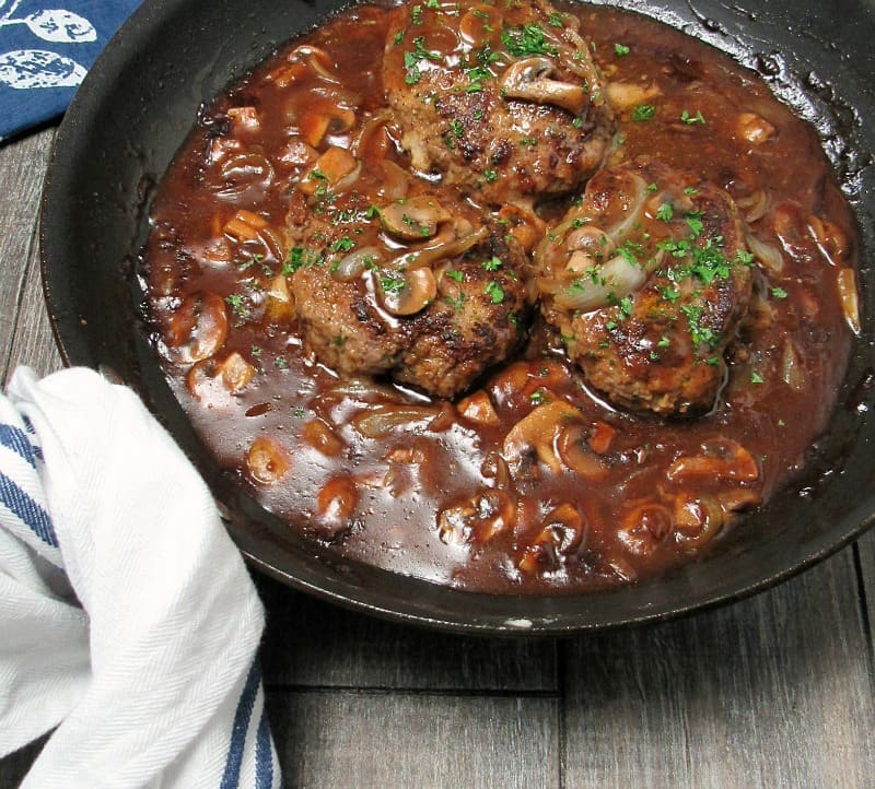 Best Salisbury Steak beef patties in rich mushroom gravy A Gouda Life