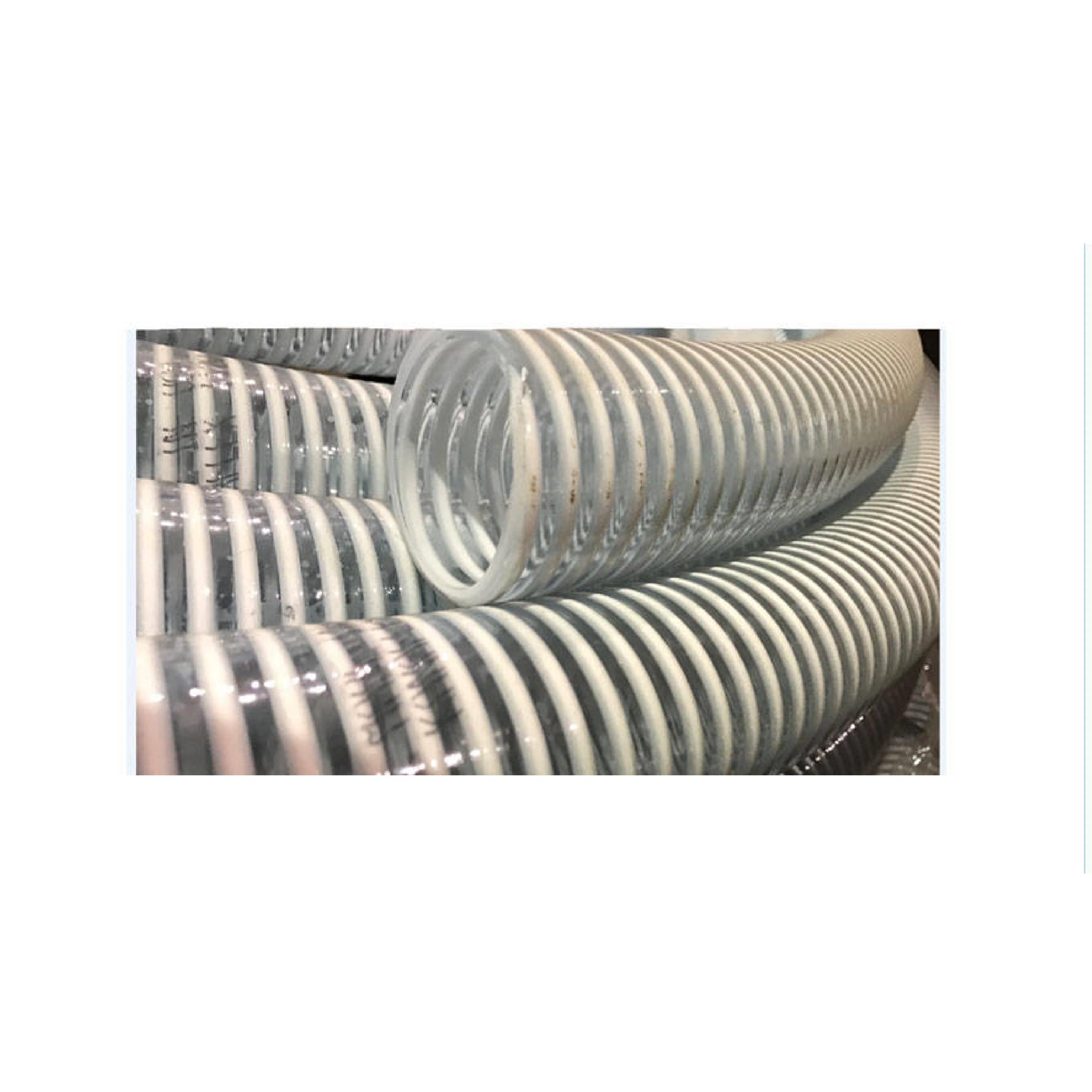 2" PVC CLEAR W/ WHITE HELIX SUCTION HOSE