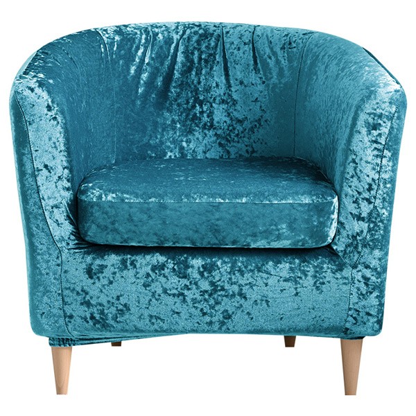 Crushed Velvet Barrel Chair Slipcovers Custom Fit Stretch Covers for