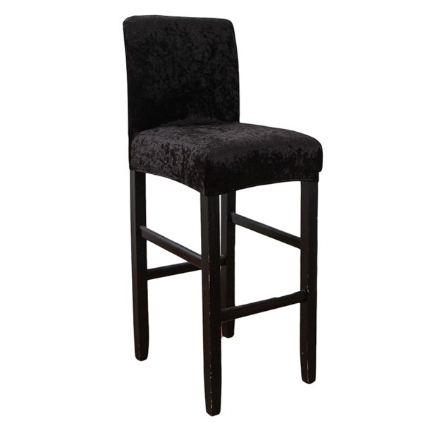 Exclusive Crushed Velvet Bar Stool Seat Covers Slipcovers for Bar